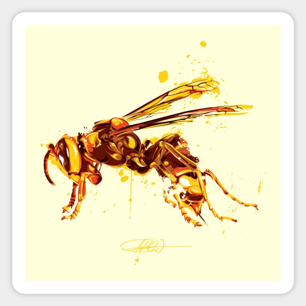 Hornet Sticker by Dark Wing Art